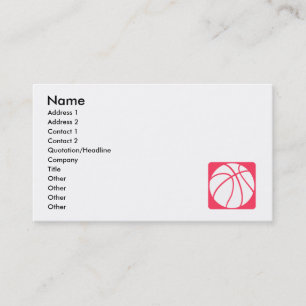 Carte De Visite Basket-ball rose