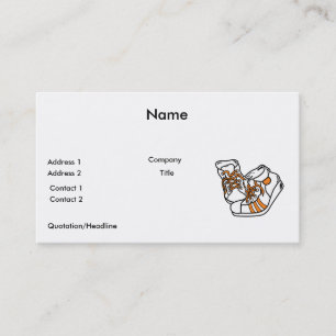 Carte De Visite basketball orange et blanc graphique chaussures