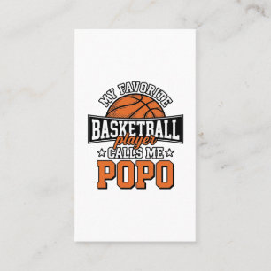 Carte De Visite Basketball Popo Funny Vintage Sports Design_1