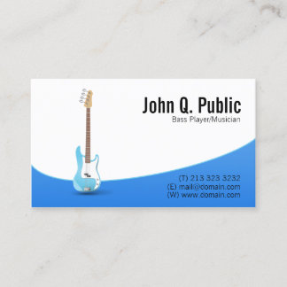 Carte De Visite Bass Player Guitariste Musicien