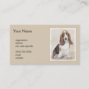 Carte De Visite Basset Hound Peinture - Cute Original Chien Art