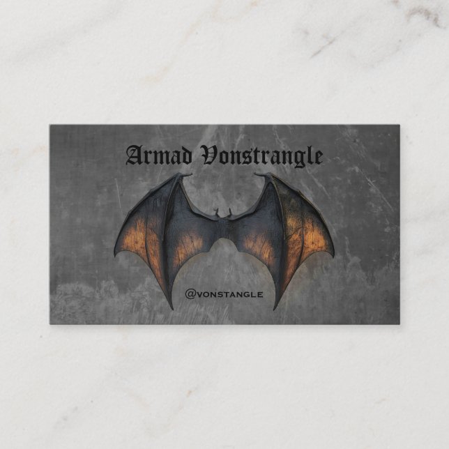 Carte De Visite Bat Vampire déplaisant (Devant)
