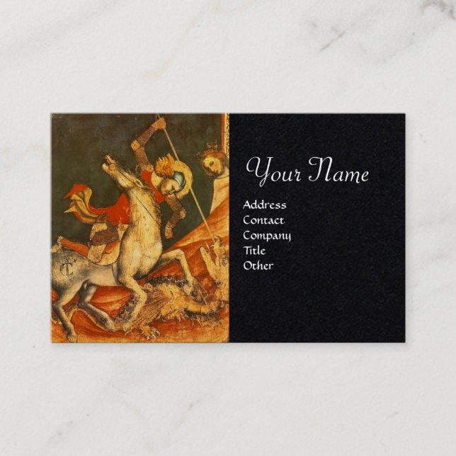 Carte De Visite Bataille de Saint George, Monogramme de dragon Liv (Devant)