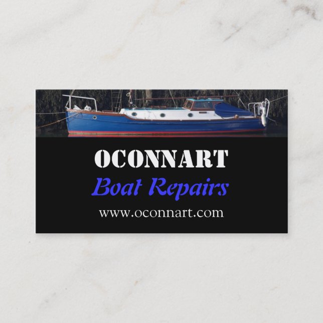 Carte De Visite Bateau à moteur (Devant)