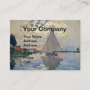 Carte De Visite Bateau à voile de Monet Impressionnisme français C