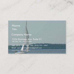 Carte De Visite Bateau à voile sur l'eau