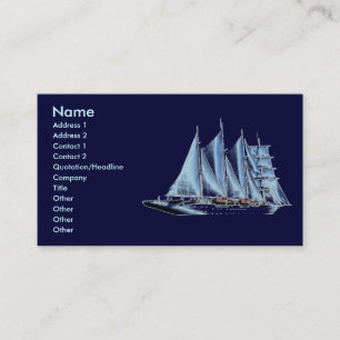 Carte De Visite Bateau bleu