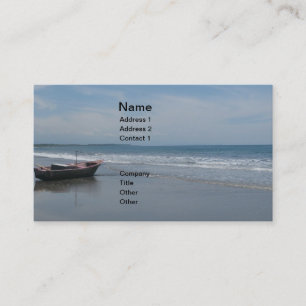 Carte De Visite Bateau de pêche à la plage