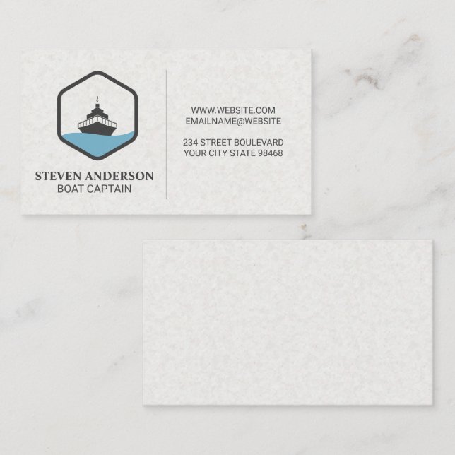 Carte De Visite Bateau de pêche | Bateau de croisière (Devant / Derrière)