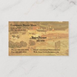 Carte De Visite Bateau de pêche d'Albert Bierstadt à Capri