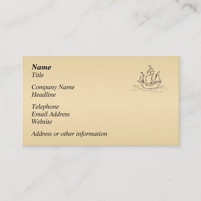Carte De Visite Bateau de pirate (Devant)