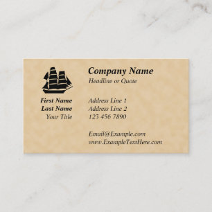 Carte De Visite Bateau de pirate. Bateau de navigation