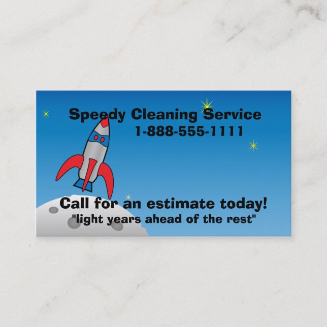 Carte De Visite Bateau de rétrofusée (Devant)