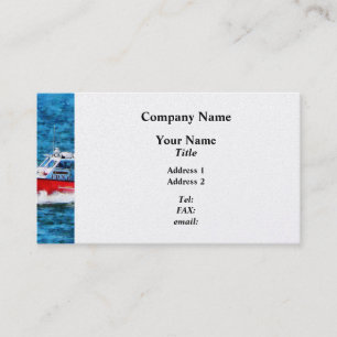 Carte De Visite Bateau de sauvetage incendie - Finition Platine