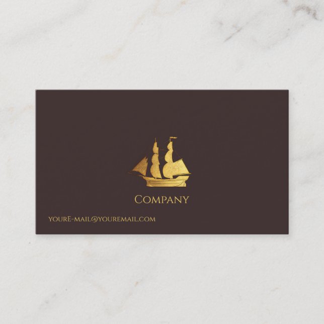Carte De Visite Bateau Gold (Devant)