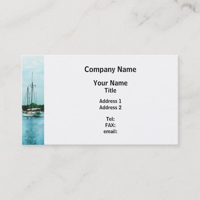 Carte De Visite Bateaux à Mystic CT (Devant)