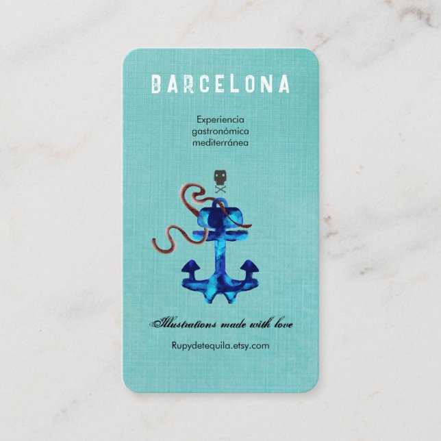 Carte De Visite Bateaux d'amarrage d'ancre stabilité et support (Devant)
