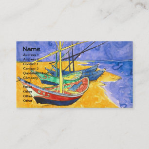 Carte De Visite Bateaux De Pêche Plage Saintes-Maries Van Gogh Fi