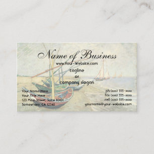 Carte De Visite Bateaux de pêche sur la plage de Vincent van Gogh