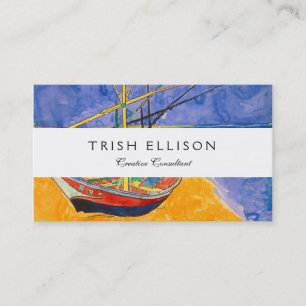 Carte De Visite Bateaux de Van Gogh Impressionnisme Plage