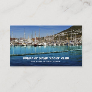 Carte De Visite Bateaux naviguant le club de yacht dans des