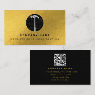 Carte De Visite Bâtiment résidentiel Black Gold Hammer