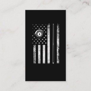 Carte De Visite Bâton de la piscine drapeau américaine vintage B