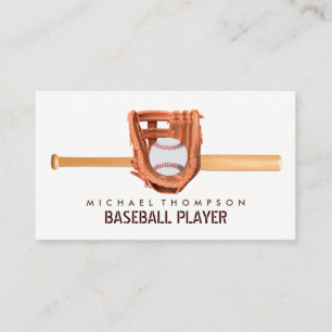 Carte De Visite Batterie de baseball en bois, Lecteur de baseball,