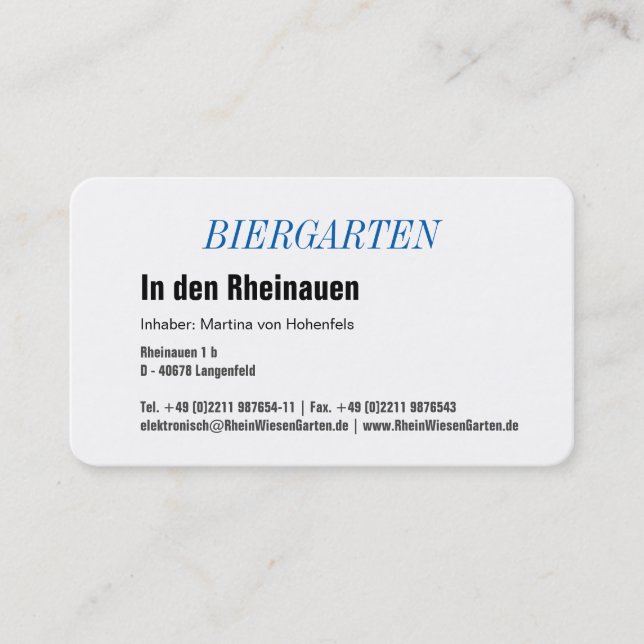 Carte de visite bavaroise (Devant)
