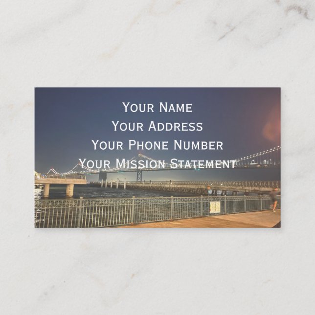 Carte de visite Bay Bridge de San Francisco (Devant)