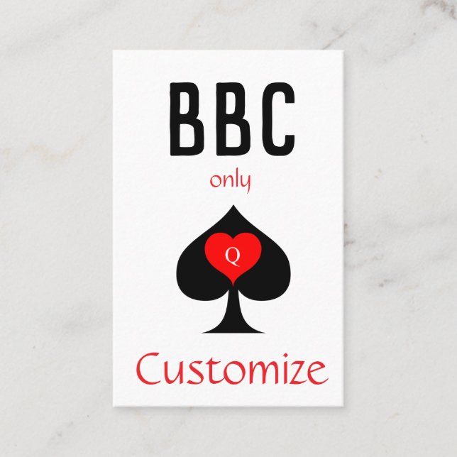 Carte De Visite BBC Seule pique lame signe Thunder_Cove (Devant)