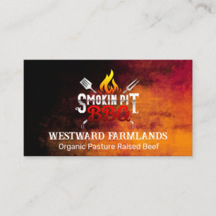 Carte De Visite BBQ   Restaurant   Feu