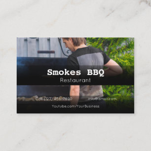 Carte De Visite BBQ Restaurant Grill Smoke Company