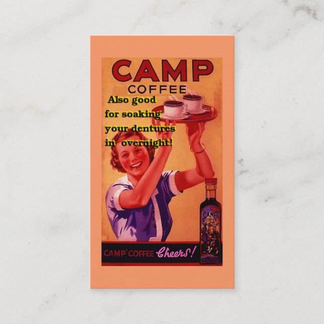 Carte De Visite BC pour ceux qui s'occupent de promouvoir les café (Devant)