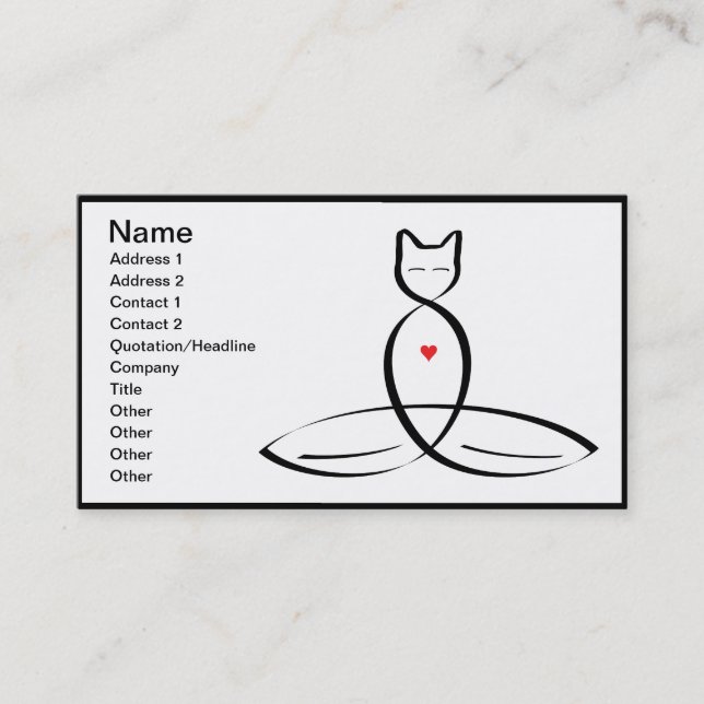 Carte De Visite Be The Change - Texte de style régulier. (Devant)
