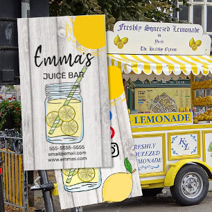 Carte De Visite beach club jus bar café lemonade citron soleil