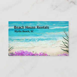 Carte De Visite Beach House Location de vacances aquarelle