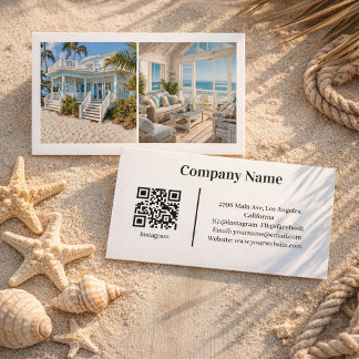 Carte De Visite Beach House Location de vacances photo personnalis