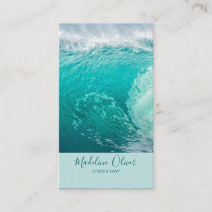 Carte De Visite Beach Ocean Sea Travel Spa Aqua Blue