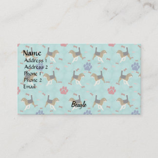 Carte De Visite Beagle de dessin