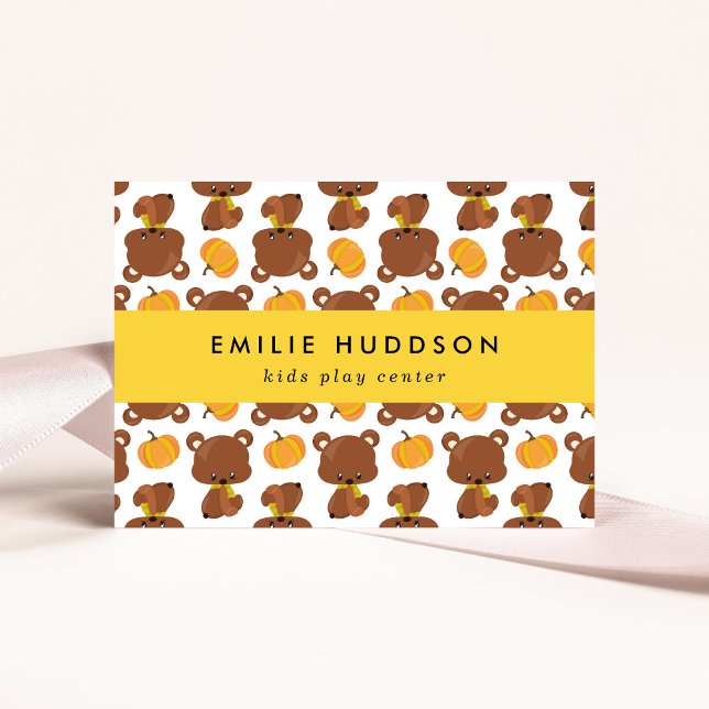 Carte De Visite Bears, Centre de jeux pour enfants, Centre d'activ (Créateur téléchargé)