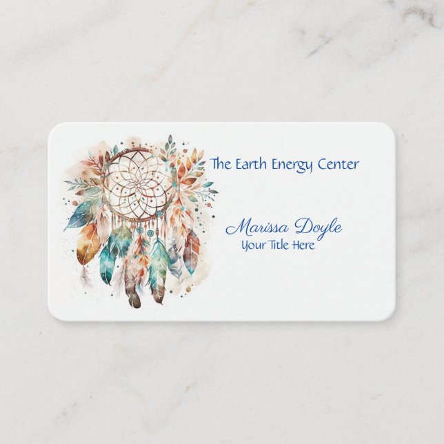Carte De Visite Beau Boho Dream Catcher (Devant)