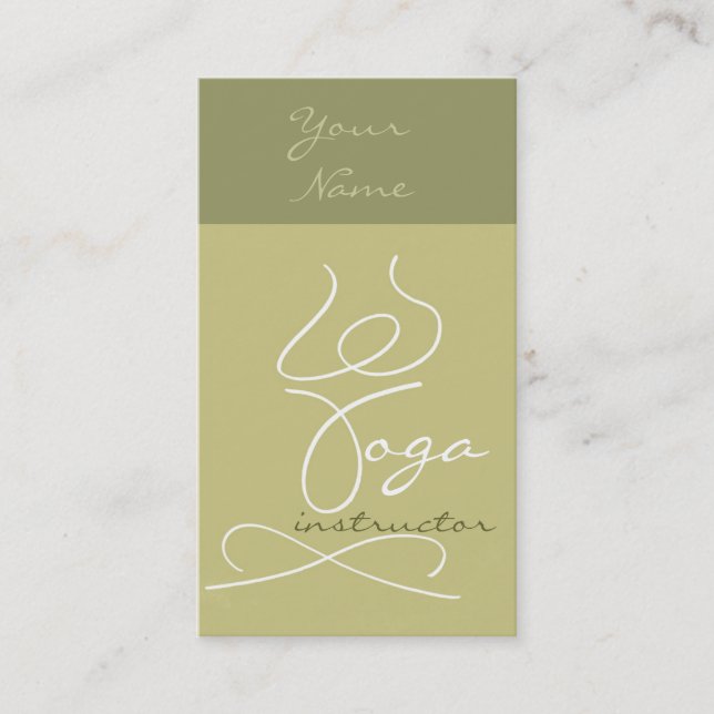 Carte De Visite Beau buisnesscard d'instructeur de yoga (Devant)