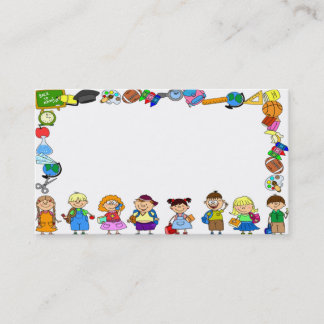 Carte De Visite beau businesscard gentil mignon pour des enfants