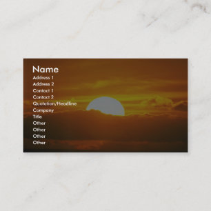Carte De Visite Beau coucher du soleil : Moorea, passage externe