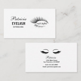 Carte De Visite Beau Eyelash Extensions Technicien Lashes