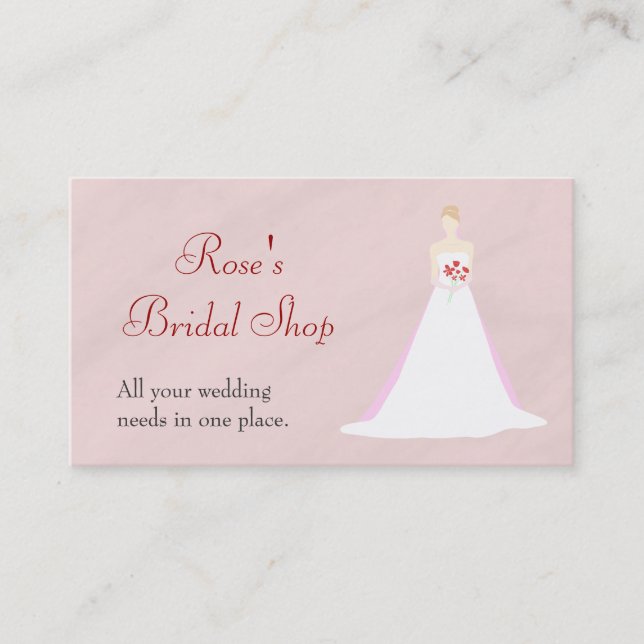 Carte De Visite Beau Mariage de mariée (Devant)