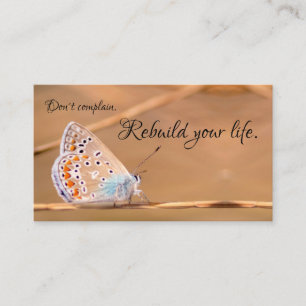 Carte De Visite Beau papillon avec citation motivante