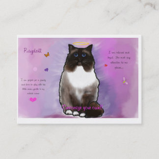Carte De Visite Beau Ragdoll doux