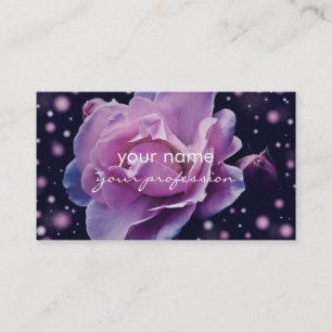 Carte De Visite beau rose élégant élégant de pourpre de la fle